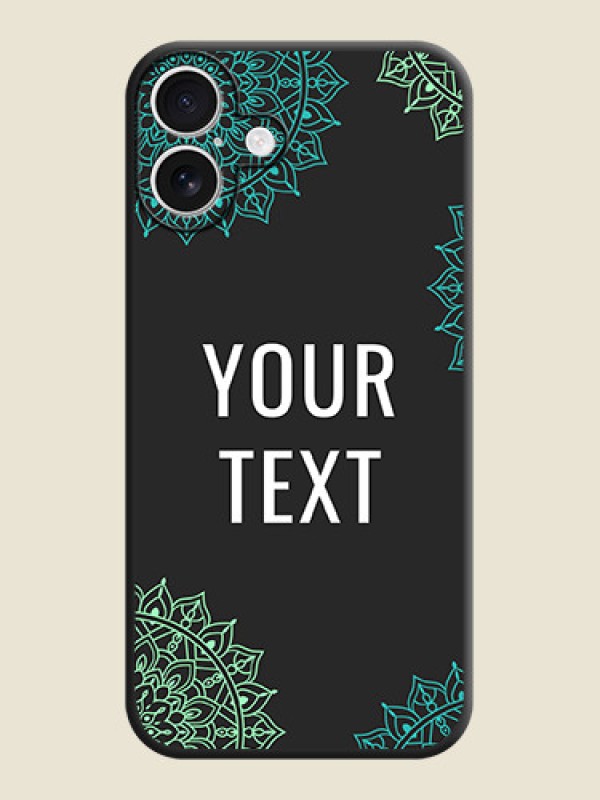 Custom Your Name with Floral Design On Space Black Custom Soft Matte Mobile Back Cover - iPhone 16 Plus - alternate view