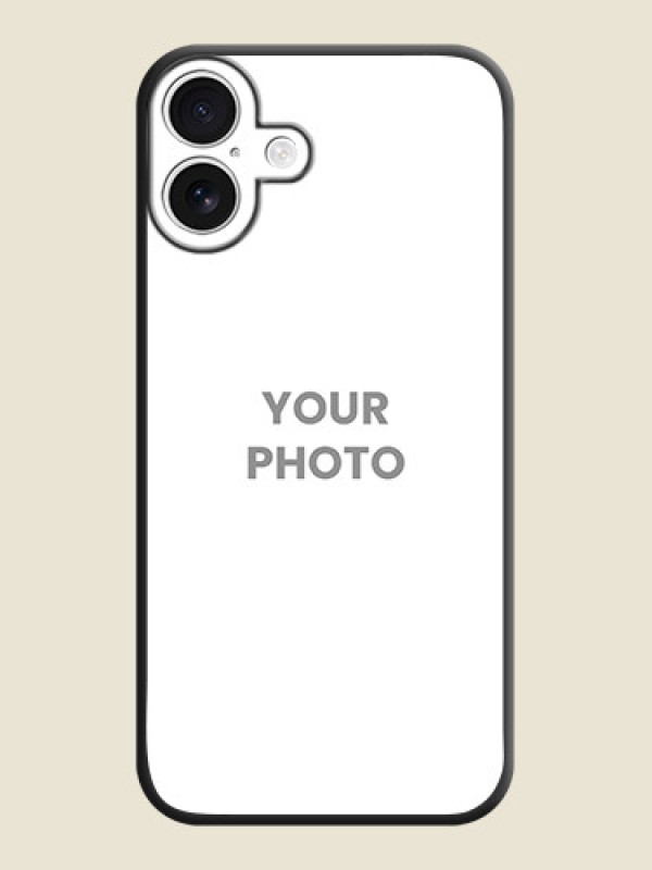 Custom Full Single Pic Upload On Space Black Custom Soft Matte Mobile Back Cover - iPhone 16 Plus - alternate view