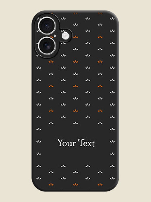 Custom Simple Pattern With Custom Text On Space Black Custom Soft Matte Mobile Back Cover - iPhone 16 Plus - alternate view