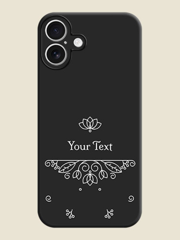Custom Lotus Garden Custom Text On Space Black Custom Soft Matte Mobile Back Cover - iPhone 16 Plus - alternate view