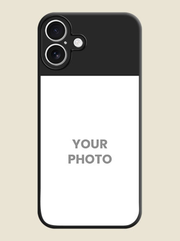 Custom Image Upload With Space Black Color On Custom Soft Matte Mobile Back Cover - iPhone 16 Plus - alternate view