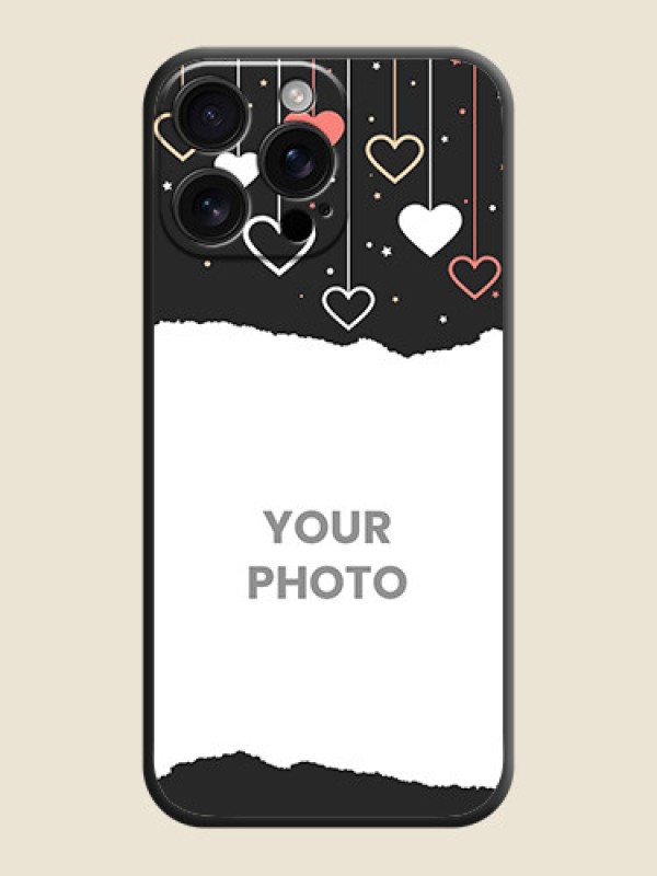 Custom Love Hangings with Splash Wave Picture On Space Black Custom Soft Matte Mobile Back Cover - iPhone 16 Pro Max - alternate view