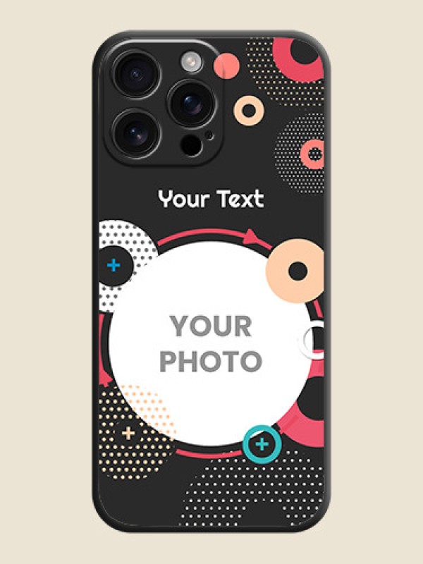 Custom Multicoloured Round Image On Space Black Custom Soft Matte Mobile Back Cover - iPhone 16 Pro Max - alternate view