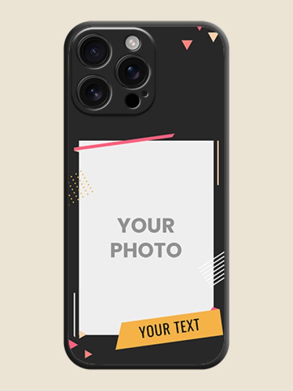 Custom Photo Frame with Triangle Small Dots on Photo On Space Black Custom Soft Matte Mobile Back Cover - iPhone 16 Pro Max - alternate view