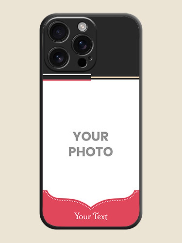 Custom Classic Plain Design with Name On Space Black Custom Soft Matte Mobile Back Cover - iPhone 16 Pro Max - alternate view