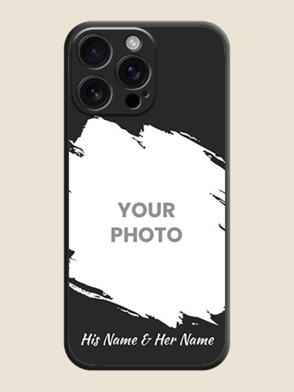 Custom Grunge Brush Strokes on Photo On Space Black Custom Soft Matte Mobile Back Cover - iPhone 16 Pro Max - alternate view