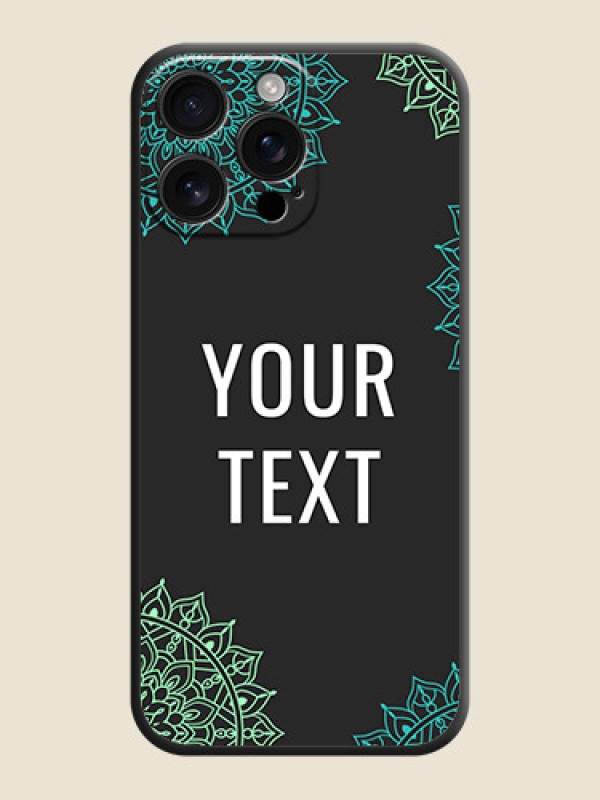 Custom Your Name with Floral Design On Space Black Custom Soft Matte Mobile Back Cover - iPhone 16 Pro Max - alternate view