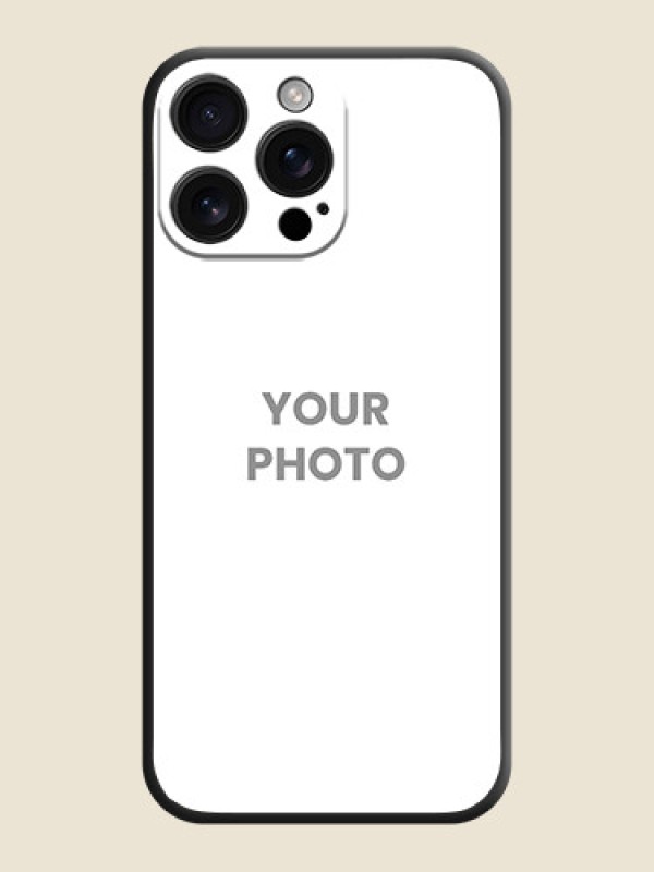 Custom Full Single Pic Upload On Space Black Custom Soft Matte Mobile Back Cover - iPhone 16 Pro Max - alternate view