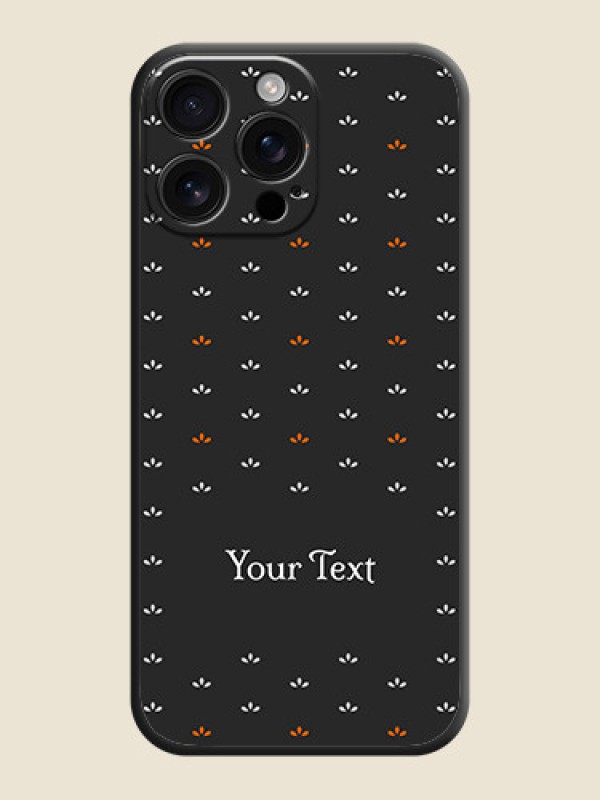 Custom Simple Pattern With Custom Text On Space Black Custom Soft Matte Mobile Back Cover - iPhone 16 Pro Max - alternate view