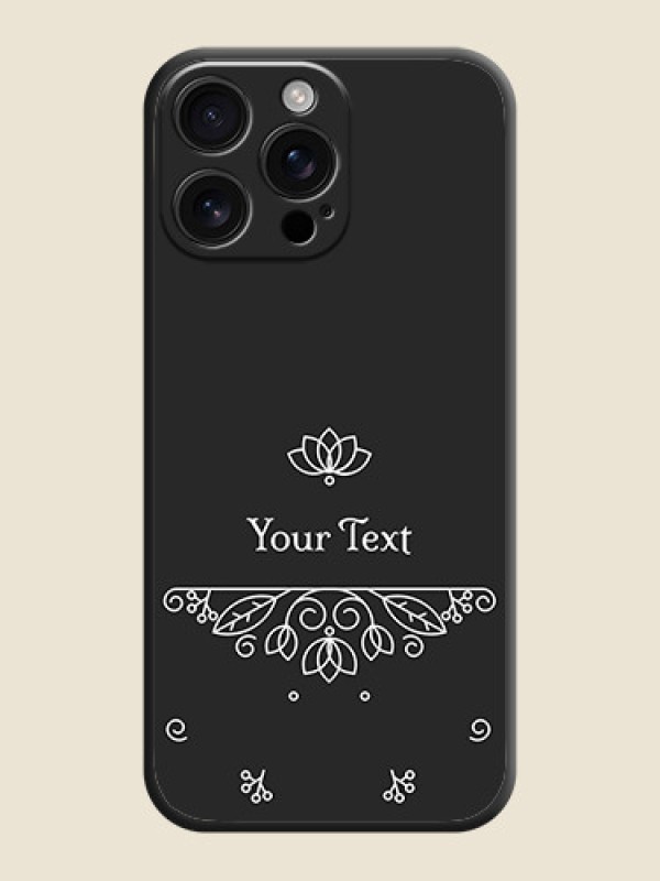 Custom Lotus Garden Custom Text On Space Black Custom Soft Matte Mobile Back Cover - iPhone 16 Pro Max - alternate view