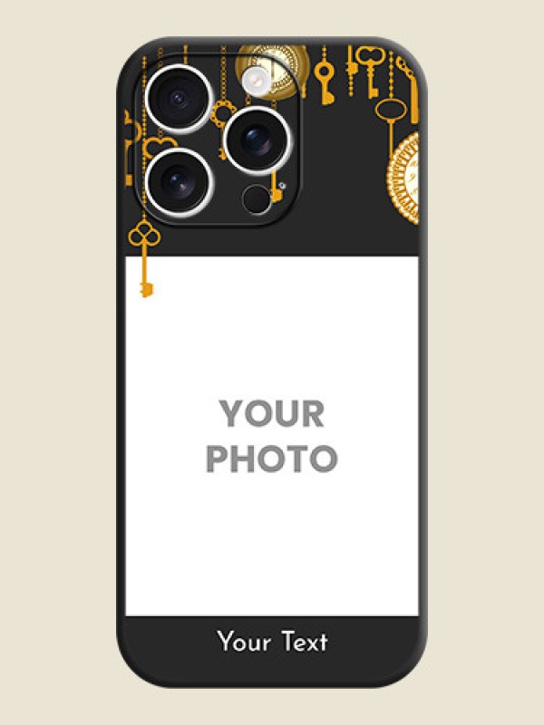 Custom Decorative Design with Text On Space Black Custom Soft Matte Mobile Back Cover - iPhone 16 Pro - alternate view