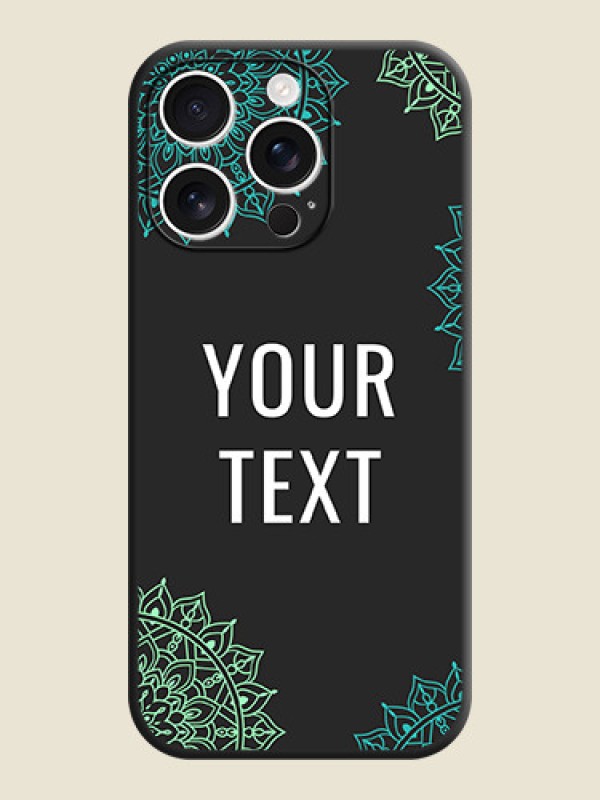 Custom Your Name with Floral Design On Space Black Custom Soft Matte Mobile Back Cover - iPhone 16 Pro - alternate view