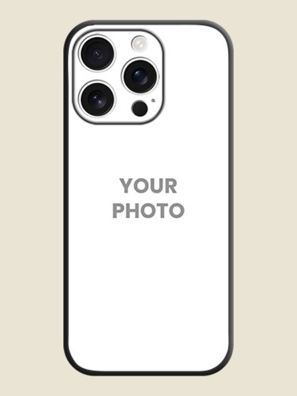 Custom Full Single Pic Upload On Space Black Custom Soft Matte Mobile Back Cover - iPhone 16 Pro - alternate view