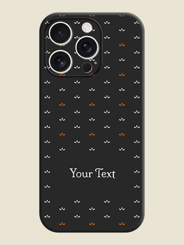 Custom Simple Pattern With Custom Text On Space Black Custom Soft Matte Mobile Back Cover - iPhone 16 Pro - alternate view