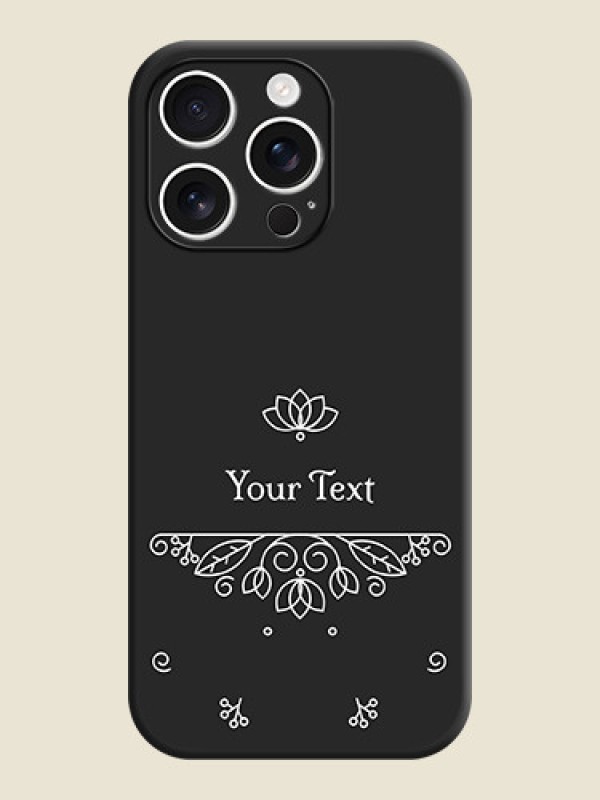 Custom Lotus Garden Custom Text On Space Black Custom Soft Matte Mobile Back Cover - iPhone 16 Pro - alternate view