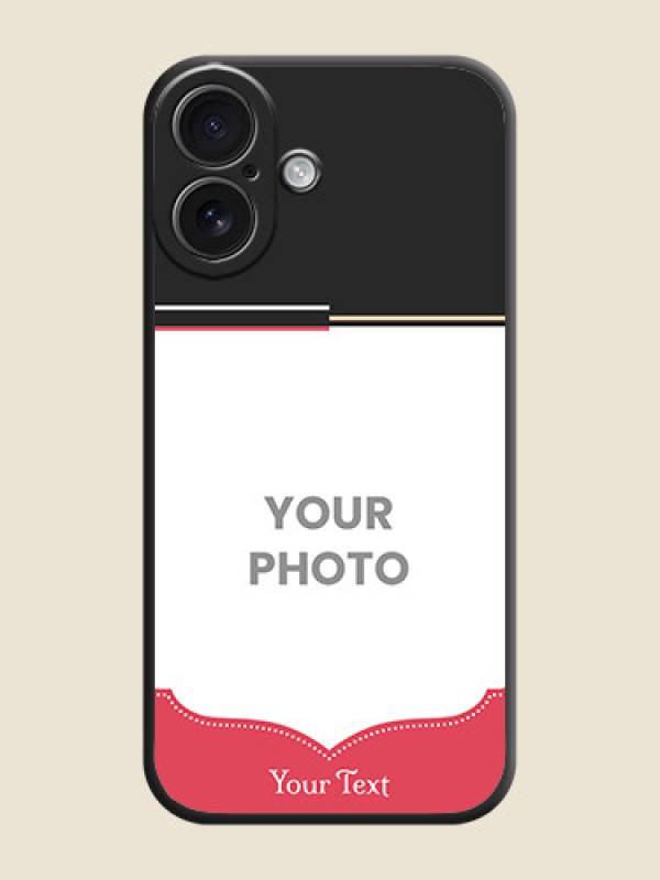 Custom Classic Plain Design with Name On Space Black Custom Soft Matte Mobile Back Cover - iPhone 16 - alternate view