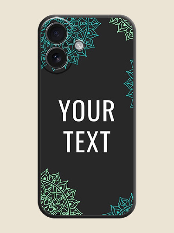 Custom Your Name with Floral Design On Space Black Custom Soft Matte Mobile Back Cover - iPhone 16 - alternate view