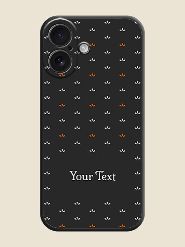 Custom Simple Pattern With Custom Text On Space Black Custom Soft Matte Mobile Back Cover - iPhone 16 - alternate view
