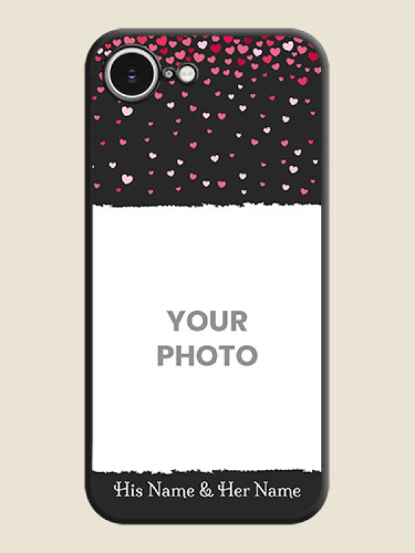Custom Fall in Love with Your Partner on Photo On Space Black Custom Soft Matte Mobile Back Cover - iPhone 16e - alternate view