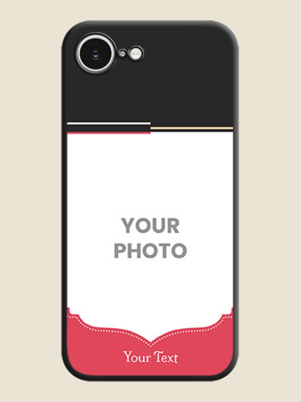 Custom Classic Plain Design with Name On Space Black Custom Soft Matte Mobile Back Cover - iPhone 16e - alternate view