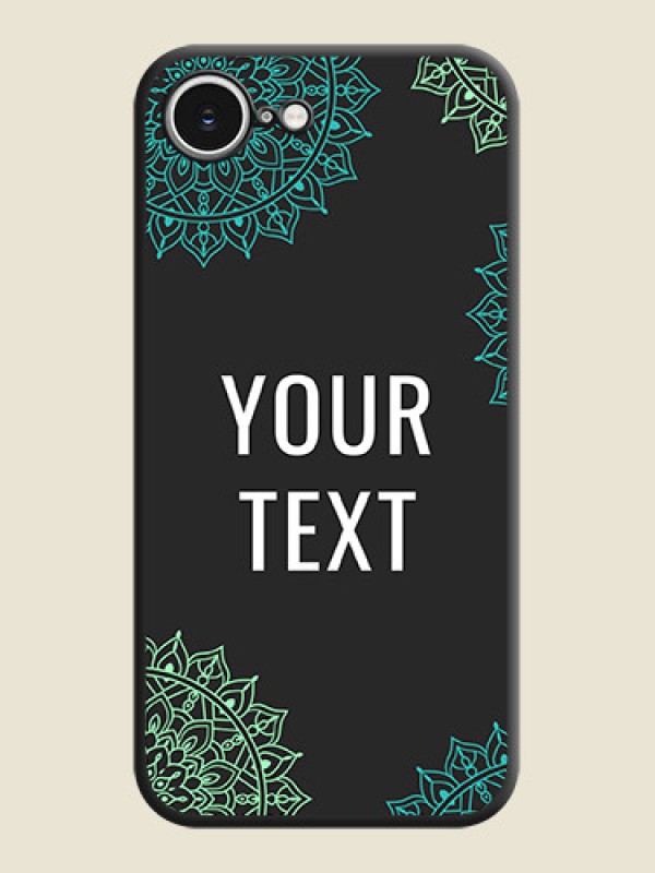 Custom Your Name with Floral Design On Space Black Custom Soft Matte Mobile Back Cover - iPhone 16e - alternate view