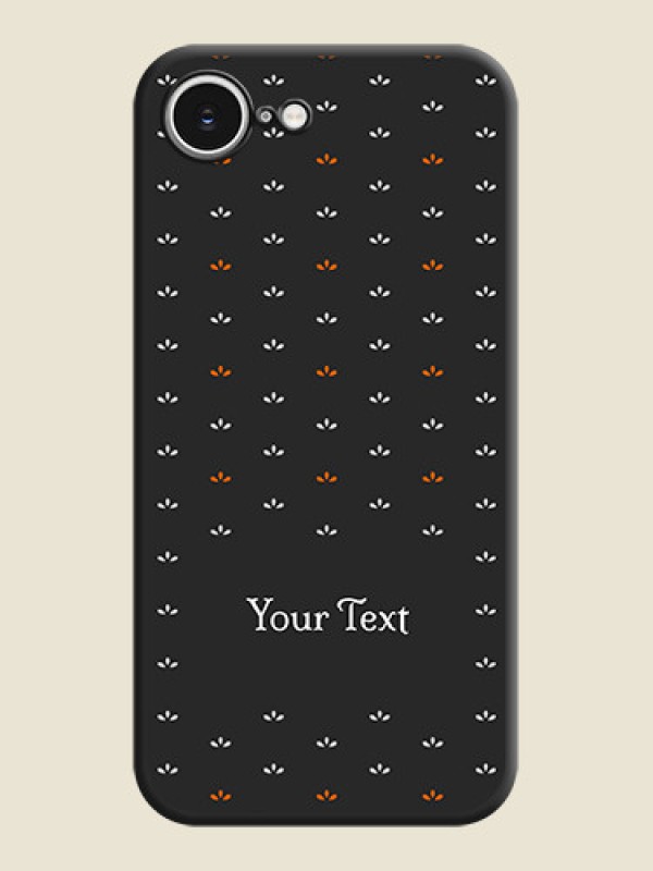 Custom Simple Pattern With Custom Text On Space Black Custom Soft Matte Mobile Back Cover - iPhone 16e - alternate view