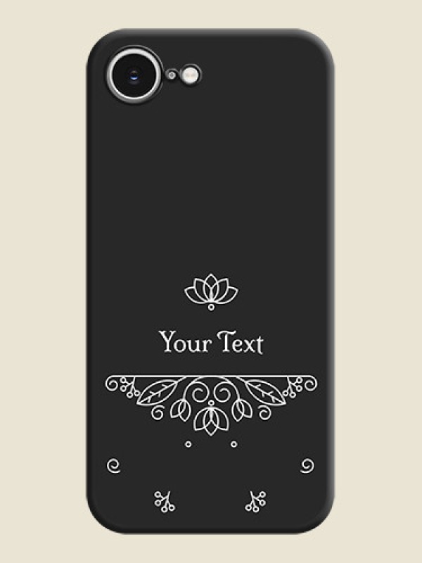 Custom Lotus Garden Custom Text On Space Black Custom Soft Matte Mobile Back Cover - iPhone 16e - alternate view