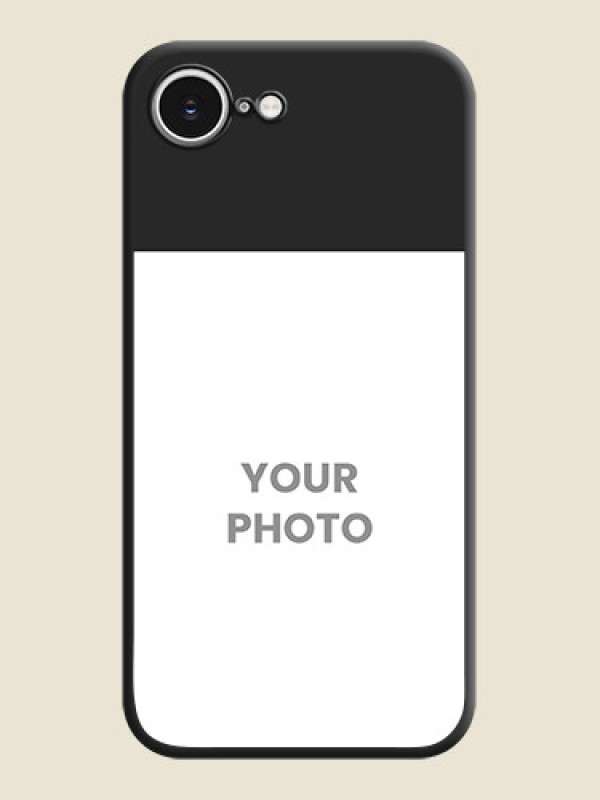 Custom Image Upload With Space Black Color On Custom Soft Matte Mobile Back Cover - iPhone 16E - alternate view