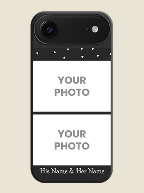 Custom Miniature Love Symbols with Name On Space Black Custom Soft Matte Mobile Back Cover - Apple iPhone 17 Air - alternate view