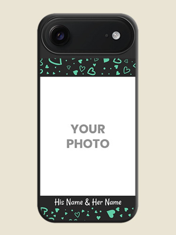 Custom Sea Green Indefinite Love Pattern on Photo On Space Black Custom Soft Matte Mobile Back Cover - Apple iPhone 17 Air - alternate view