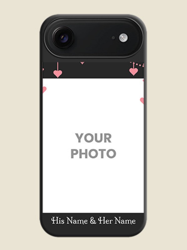 Custom Pink Love Hangings with Text On Space Black Custom Soft Matte Mobile Back Cover - Apple iPhone 17 Air - alternate view