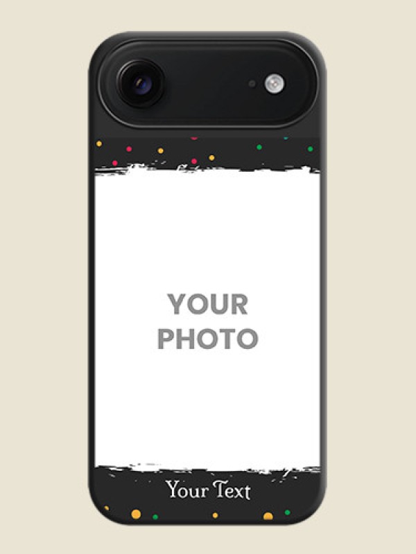 Custom Multicolor Dotted Pattern with Text On Space Black Custom Soft Matte Mobile Back Cover - Apple iPhone 17 Air - alternate view