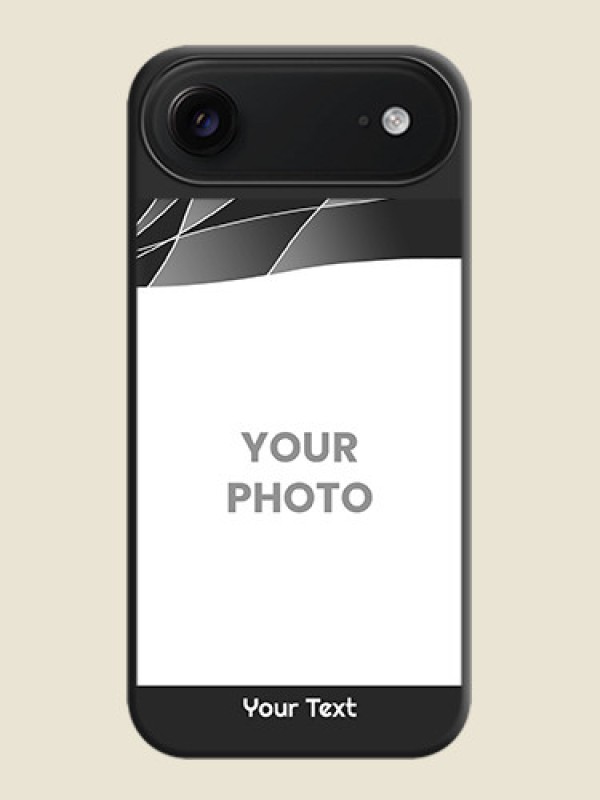 Custom Mixed Wave Lines on Photo On Space Black Custom Soft Matte Mobile Back Cover - Apple iPhone 17 Air - alternate view