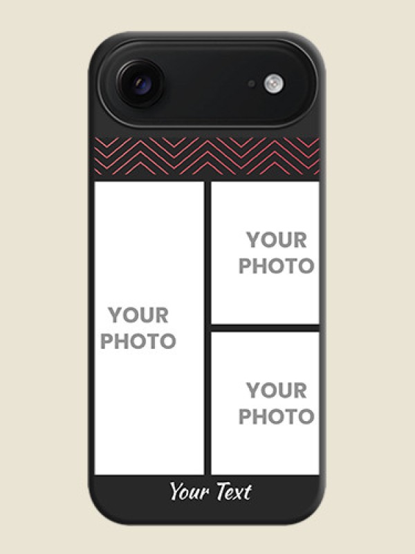 Custom Wave Pattern with 3 Image Holder On Space Black Custom Soft Matte Mobile Back Cover - Apple iPhone 17 Air - alternate view