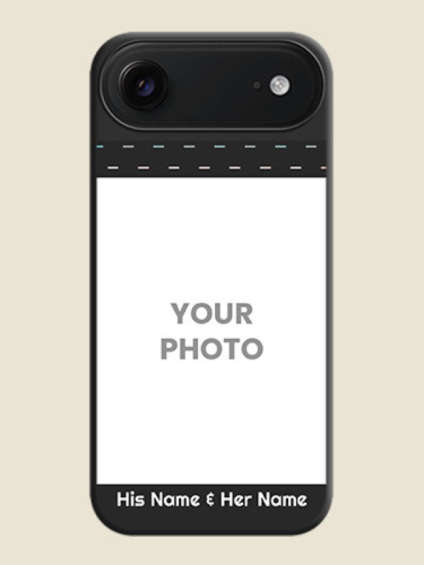 Custom Line Pattern Design with Text On Space Black Custom Soft Matte Mobile Back Cover - Apple iPhone 17 Air - alternate view