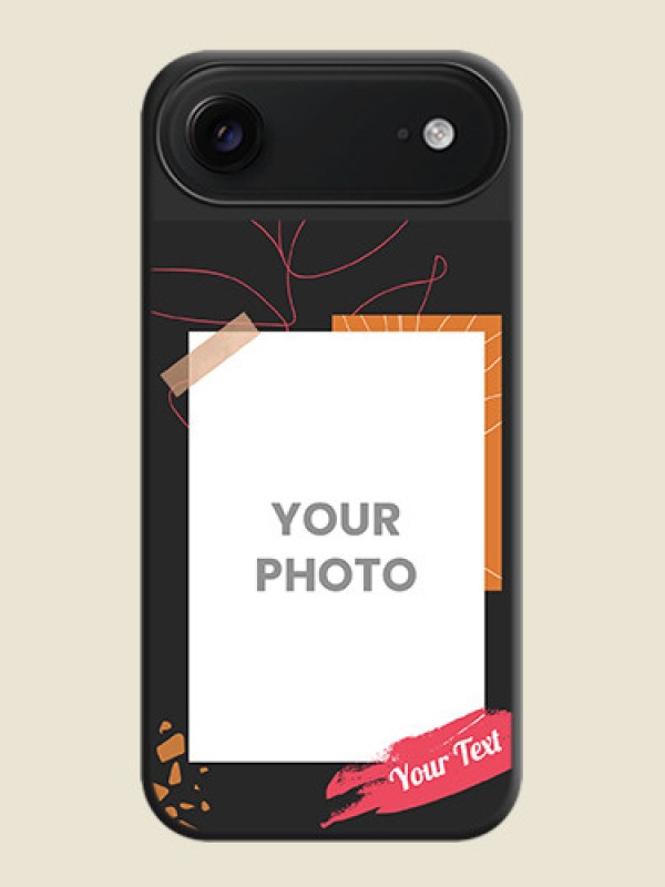 Custom Orange Photo Frame On Space Black Custom Soft Matte Mobile Back Cover - Apple iPhone 17 Air - alternate view