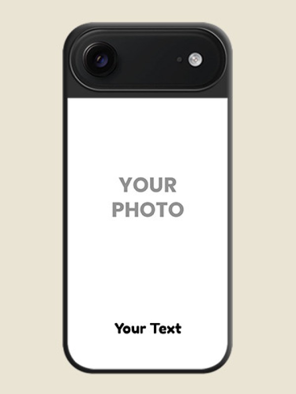 Custom Full Single Pic Upload With Text On Space Black Custom Soft Matte Mobile Back Cover - Apple iPhone 17 Air - alternate view