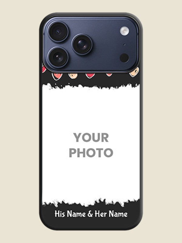 Custom Pink Love Hangings with Name On Space Black Custom Soft Matte Mobile Back Cover - Apple iPhone 17 Pro Max - alternate view