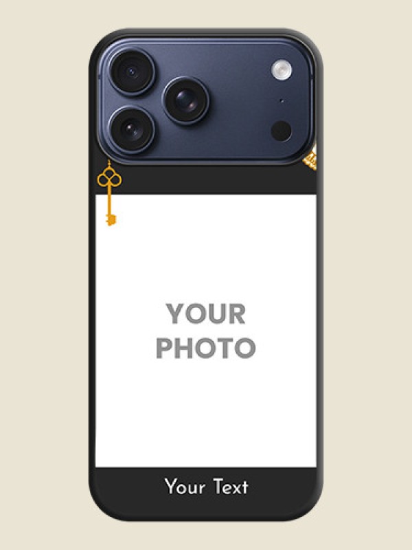 Custom Decorative Design with Text On Space Black Custom Soft Matte Mobile Back Cover - Apple iPhone 17 Pro Max - alternate view