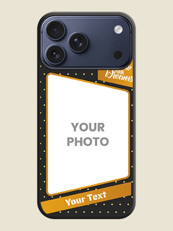 Custom Follow Your Dreams with White Dots On Space Black Custom Soft Matte Mobile Back Cover - Apple iPhone 17 Pro Max - alternate view