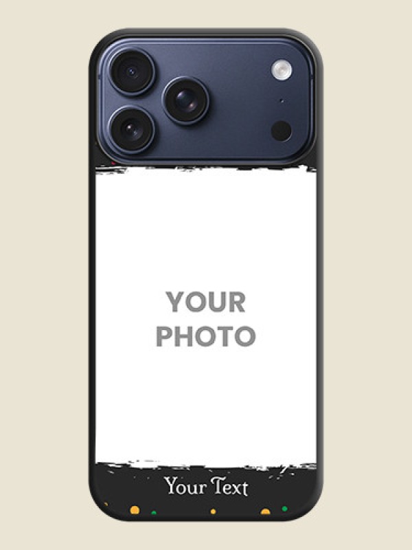 Custom Multicolor Dotted Pattern with Text On Space Black Custom Soft Matte Mobile Back Cover - Apple iPhone 17 Pro Max - alternate view