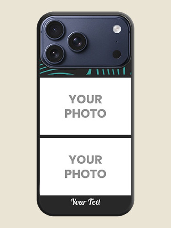 Custom Wave Pattern with 2 Image Holder On Space Black Custom Soft Matte Mobile Back Cover - Apple iPhone 17 Pro Max - alternate view