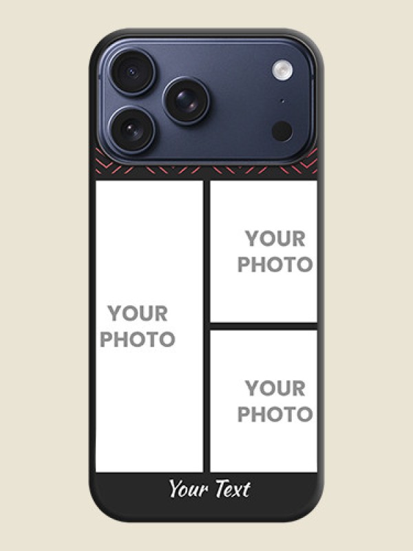 Custom Wave Pattern with 3 Image Holder On Space Black Custom Soft Matte Mobile Back Cover - Apple iPhone 17 Pro Max - alternate view