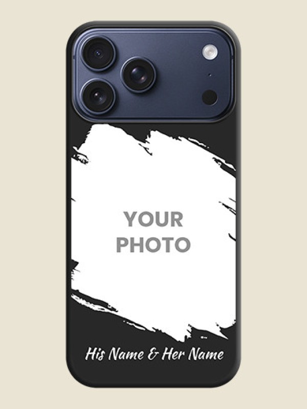 Custom Grunge Brush Strokes on Photo On Space Black Custom Soft Matte Mobile Back Cover - Apple iPhone 17 Pro Max - alternate view