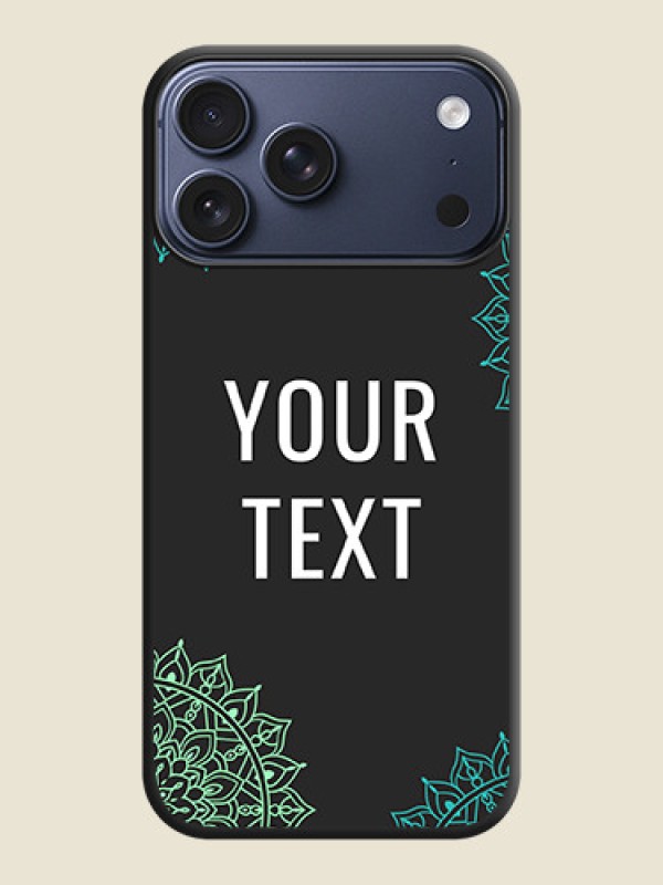 Custom Your Name with Floral Design On Space Black Custom Soft Matte Mobile Back Cover - Apple iPhone 17 Pro Max - alternate view