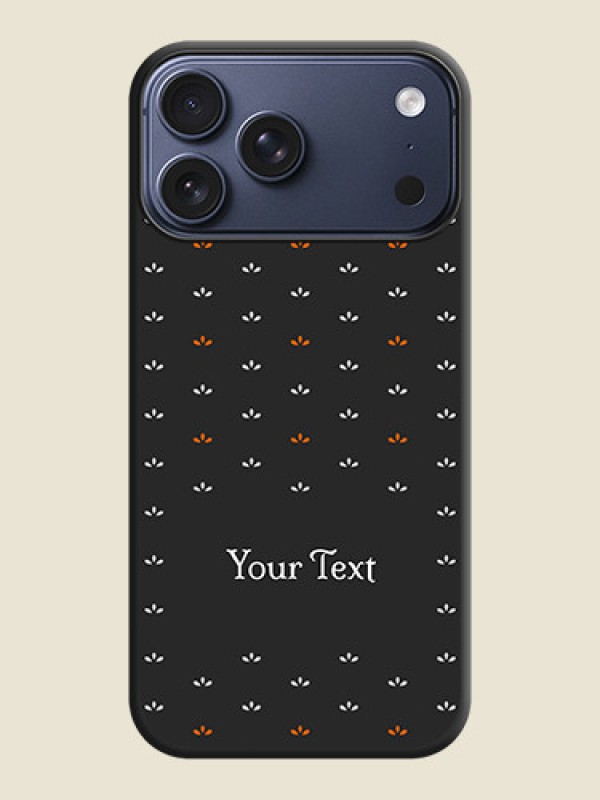 Custom Simple Pattern With Custom Text On Space Black Custom Soft Matte Mobile Back Cover - Apple iPhone 17 Pro Max - alternate view