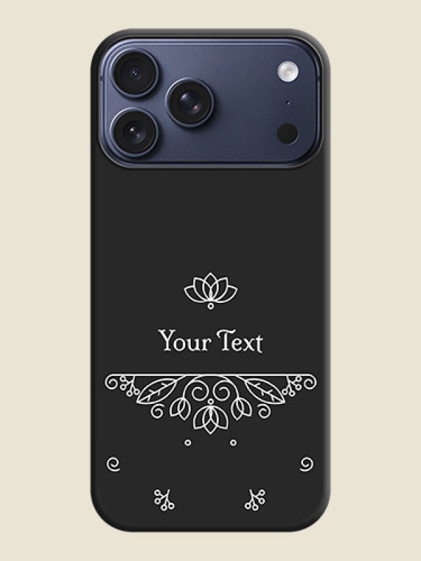 Custom Lotus Garden Custom Text On Space Black Custom Soft Matte Mobile Back Cover - Apple iPhone 17 Pro Max - alternate view