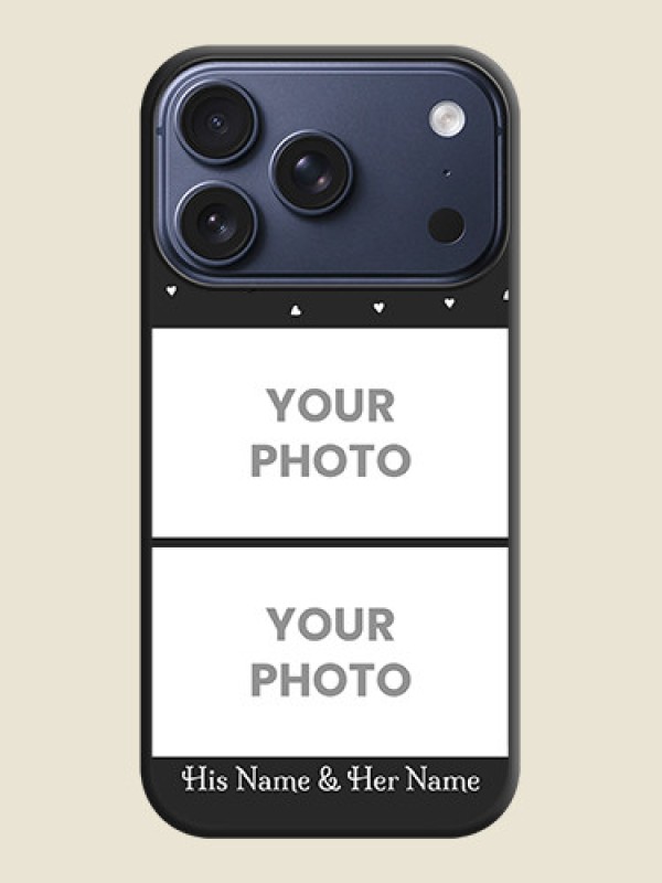 Custom Miniature Love Symbols with Name On Space Black Custom Soft Matte Mobile Back Cover - Apple iPhone 17 Pro - alternate view