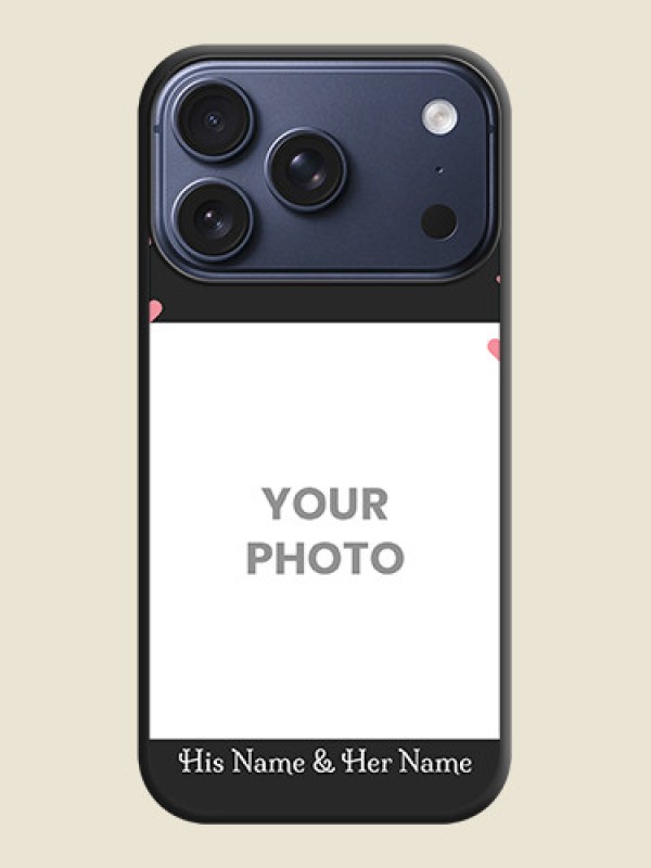 Custom Pink Love Hangings with Text On Space Black Custom Soft Matte Mobile Back Cover - Apple iPhone 17 Pro - alternate view