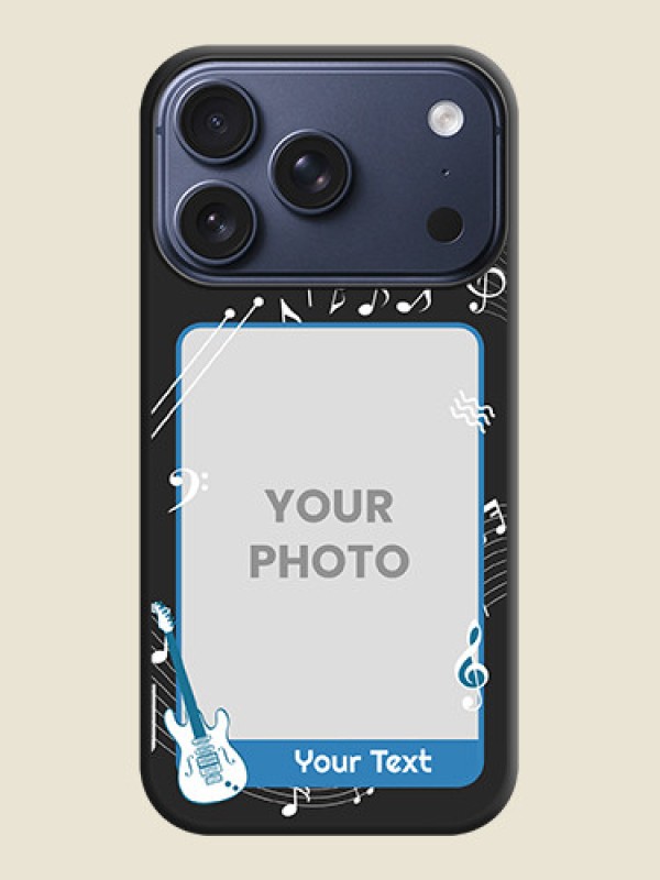 Custom Musical Theme Design with Text on Photo On Space Black Custom Soft Matte Mobile Back Cover - Apple iPhone 17 Pro - alternate view